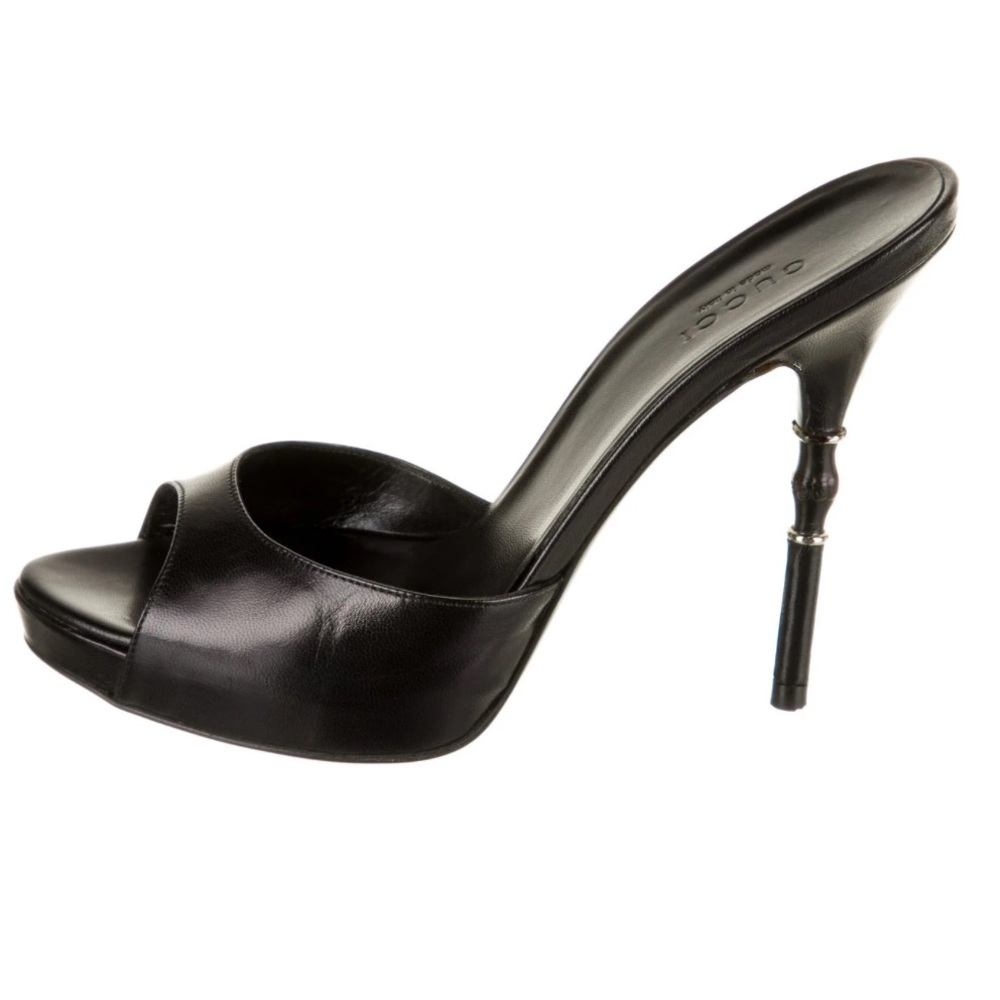 Gucci Black Leather Heels